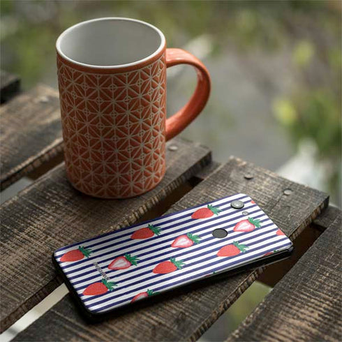 Bouffants and Broken Hearts Strawberries and Stripes Google Pixel 3a Skin